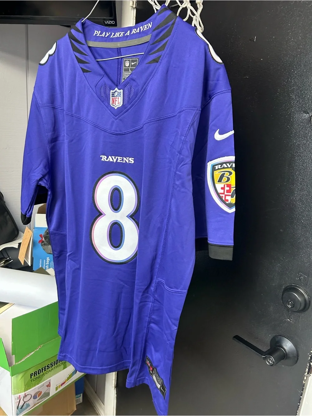 Nike Baltimore Ravens Purple Lamar Jackson #8 Jersey
